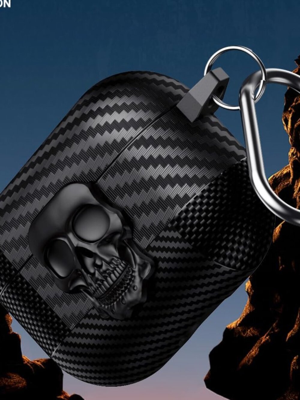 Skull Case Keychain Fits AirPods Pro 2 Hard Shell Protection